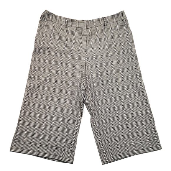 Lane Bryant Pants Women's 22 Houndstooth High-Rise Wide-Leg Capri Office Chino - Picture 1 of 7